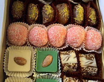 Boîte à desserts halal | Friandises au chocolat assorties | Boîte cadeau sucrée pour anniversaires, fêtes, événements et cadeaux