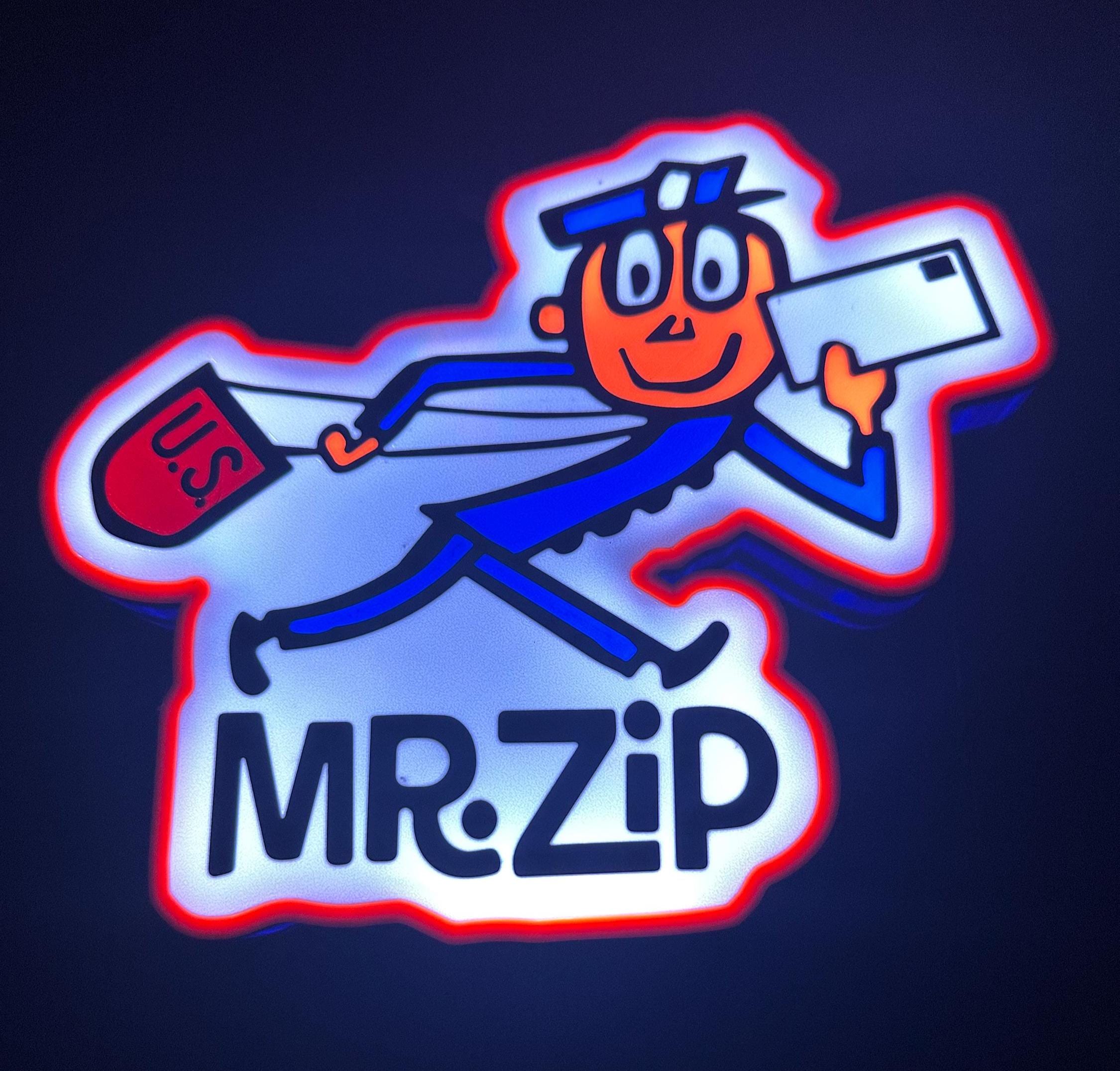 Mr. ZIP -zippy- Light Sign - USPS - Etsy