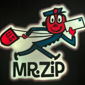 Mr. ZIP -zippy- Light Sign - USPS - Etsy