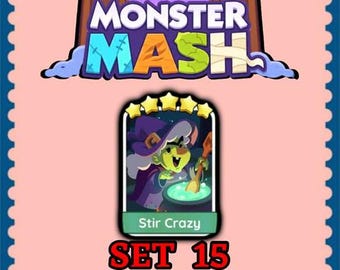 Mogo Sticker 5 Star - Stir Crazy - Set 15 - Monster Mash - Fast Delivery