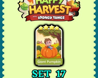 Monopoly Sticker 4 Star - Giant Pumpkin - Set 17 - Happy Harvest - Fast Delivery