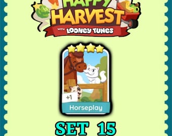 Monopoly Sticker 4 Star - Horseplay - Set 15 - Happy Harvest - Fast Delivery