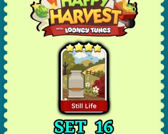 Monopoly Sticker 4 Star - Still Life - Set 16 - Happy Harvest - Fast Delivery