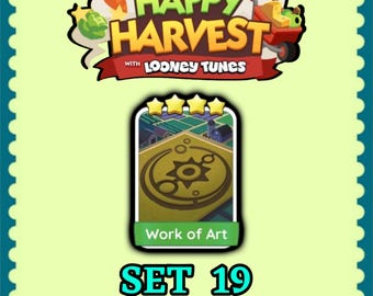 Monopoly Sticker 4 Star - Work of Art - Set 19 - Happy Harvest - Fast Delivery