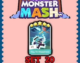 Mogo Sticker 5 Star - Key To Happiness - Set 20 - Monster Mash - Fast Delivery