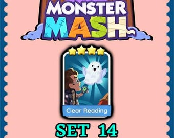 Mogo Sticker 4 Star - Clear Reading - Set 14 - Monster Mash - Fast Delivery
