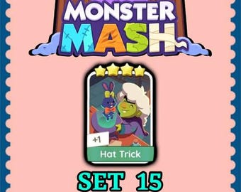 Mogo Sticker 4 Star - Hat Trick - Set 15 - Monster Mash - Fast Delivery