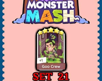 Mogo Sticker 5 Star - Goo Crew - Set 21 - Monster Mash - Fast Delivery