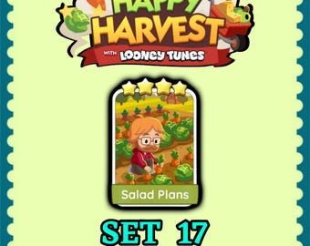 Monopoly Sticker 4 Star - Salad Plans - Set 17 - Happy Harvest - Fast Delivery
