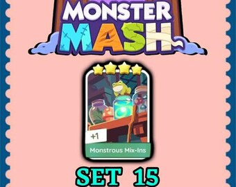 Mogo Sticker 4 Star - Monstrous Mix-Ins - Set 15 - Monster Mash - Fast Delivery