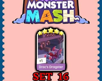 Mogo Sticker 5 Star - Drac's Dragster - Set 16 - Monster Mash - Fast Delivery