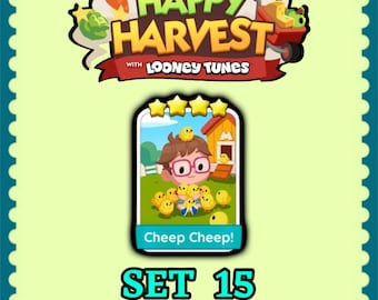 Monopoly Sticker 4 Star - Cheep Cheep! - Set 15 - Happy Harvest - Fast Delivery