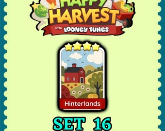 Monopoly Sticker 4 Star - Hinterlands - Set 16 - Happy Harvest - Fast Delivery