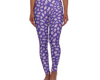 Leggings de cintura alta abstractos: ropa deportiva cómoda para mujer