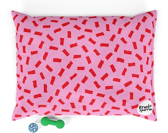 Vibrant Pet Bed: Cozy Polyester Cushion with Removable Cover
