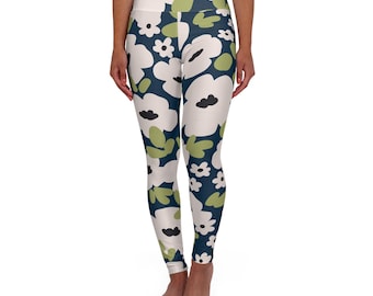 Leggings florales de cintura alta: ropa deportiva para mujer