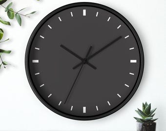 Minimalist Black Wall Clock | Modern Home Decor, Timeless Design, Gift for Her, Office Wall Art, Stylish Timepiece