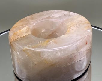Hematoid Quartz Candle Holder