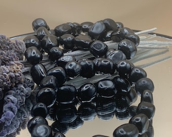 Shungite Pebble Buddha armband