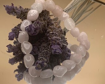 Rosenkvarts Pebble Buddha Armband