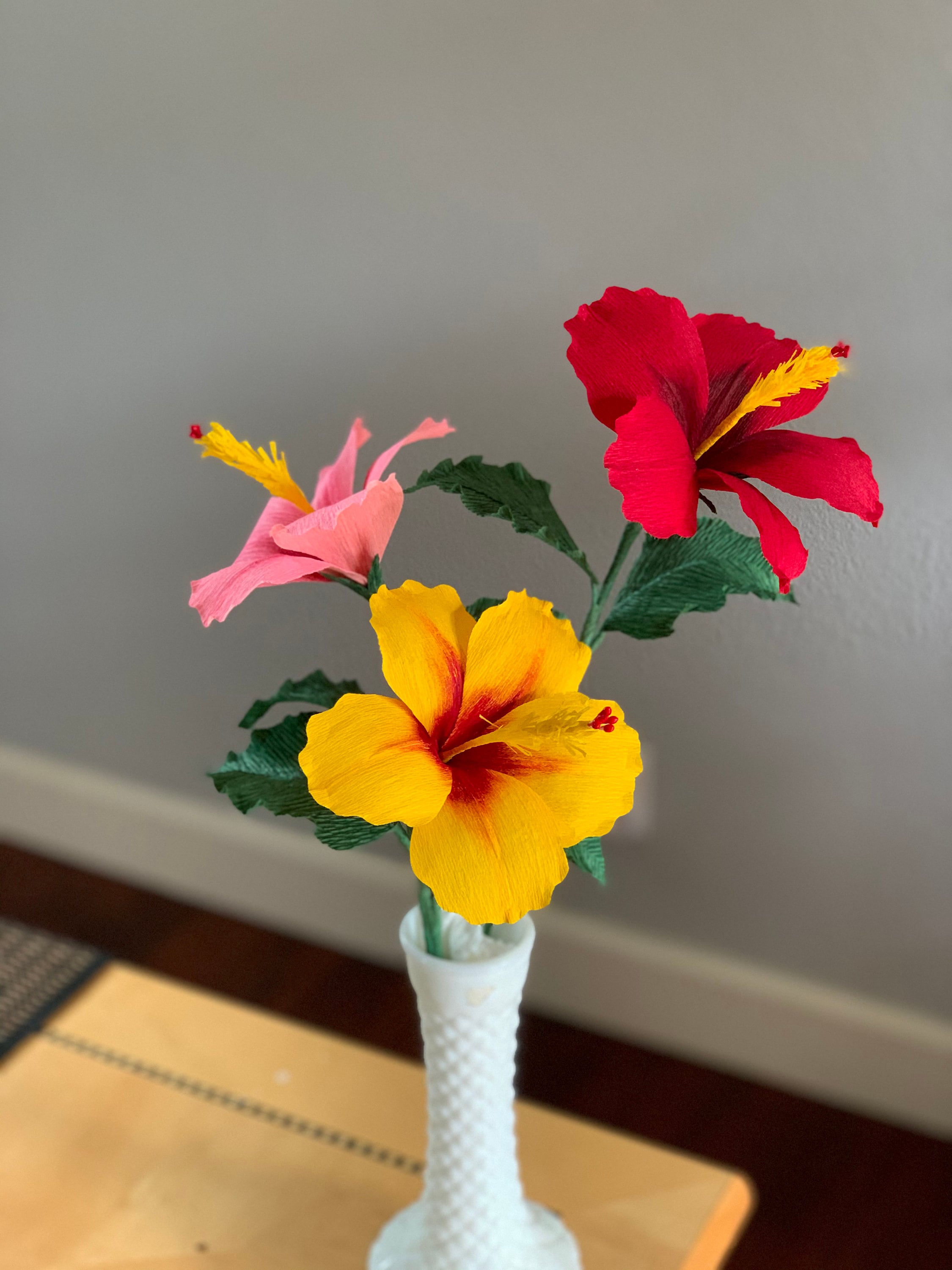 Hibiscus flowers Crepe Paper Hibiscus Flowers Etsy