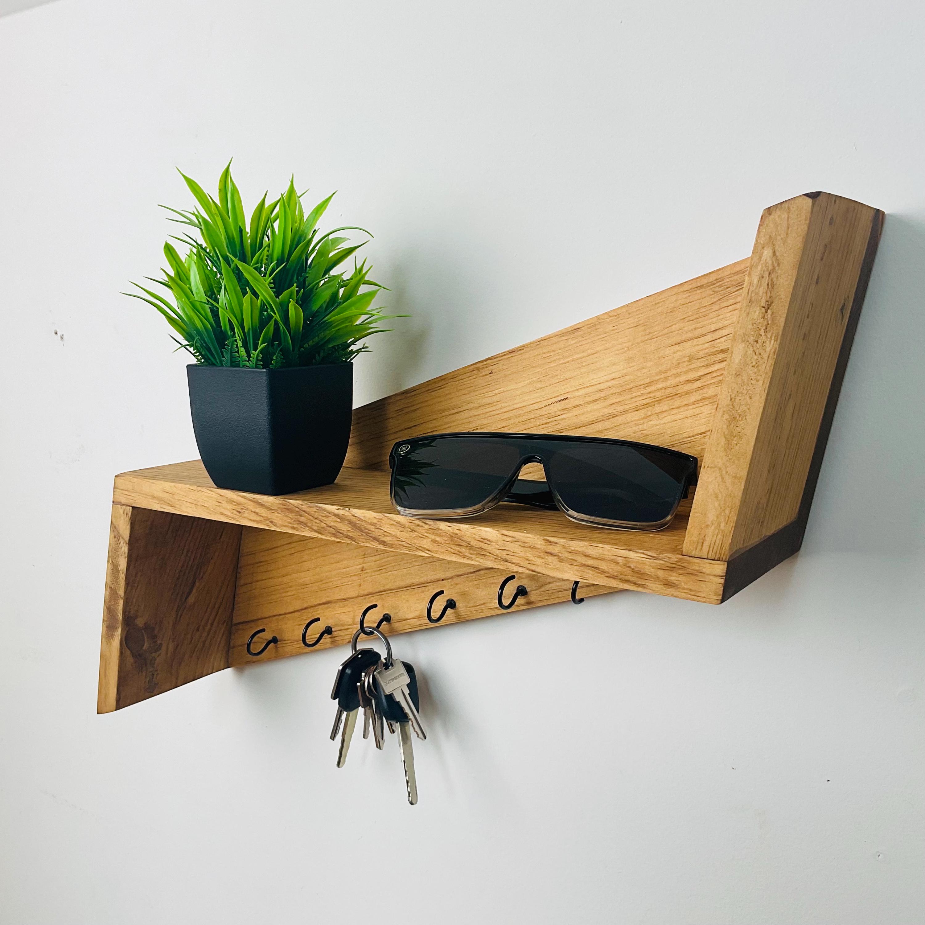 Shaped Wood Key Holder: Wall-mounted Entryway Organizer - Etsy