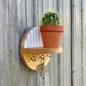 Entryway Key Holder – Wall Mounted Shelf | Boho and Farmhouse Style | Home Décor & Organization