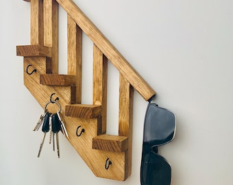 Key Holder 4 Hooks – Stairs Classic Apartment | Wall-Mounted