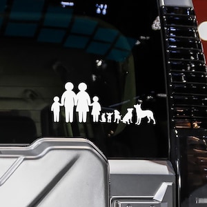 Family Vinyl Decal Sticker | Family Pet Decals | Window  Decals | Laptop Sticker Decal | Family Window Decal