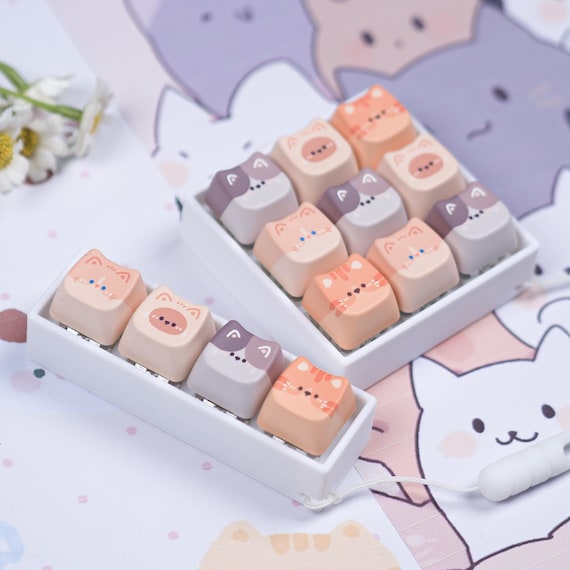 Cat Keyboard Fidget Toy, Optional Keycap, Mechanical Key Fidget