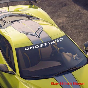 Grote autobannersticker – streetstyle voorruitsticker | Vetgedrukte tekst vinyl voor een sportieve look, sticker voorruit, banner driftauto