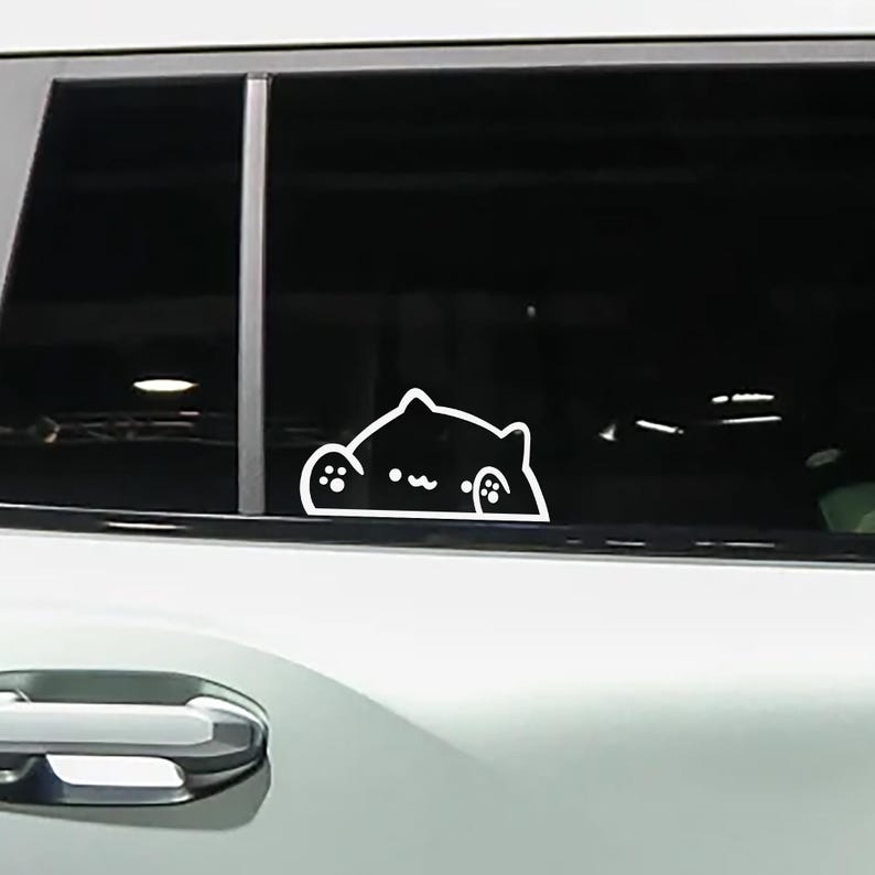 Bongo Cat Car Sticker | Vinyl Sticker | Bumper Vinyl Decal | Laptop ...