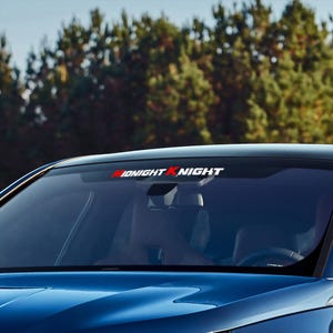 Midnight Knight Decal Windshield Banner Decals, JDM Banner Windshield Decal, Car Sticker Banner, Vinyl Decal Window Sticker, Decal Decor