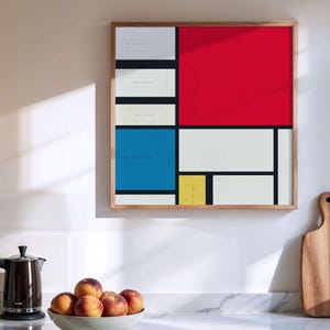 BMW Art Print: Mondrian Style, Car Enthusiast Decor