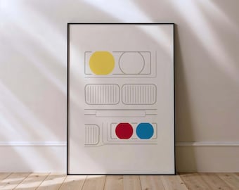 BMW E36 M3 Minimalist Poster - BMW Car Print Gift for Enthusiasts - Retro Automotive Wall Art - Modern Line Art Illustration - Garage Decor