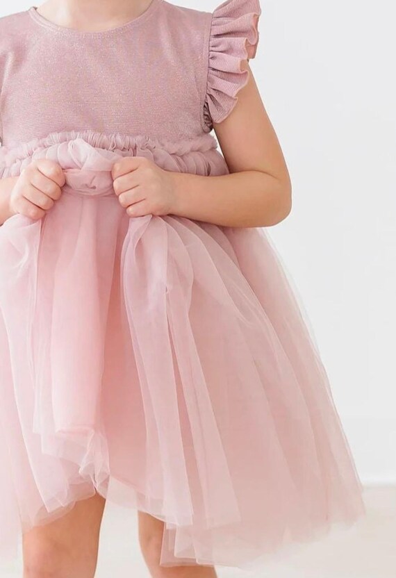 green emerald velvet dress Girl dress with pearls, Tutu skirt flower girl dress dusty rose, Ivory baby  girl dress, Satin dress for kids, Tulle girl dress main image 0