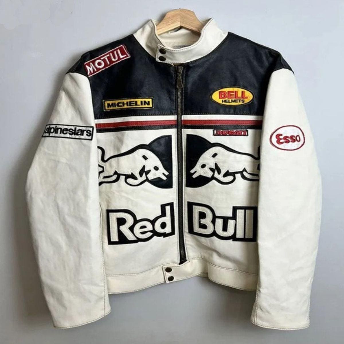 Red bull racing leather jacket - Etsy 日本
