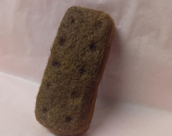 Needlefelt bourbon biscuit,felt biscuit, father's day gift