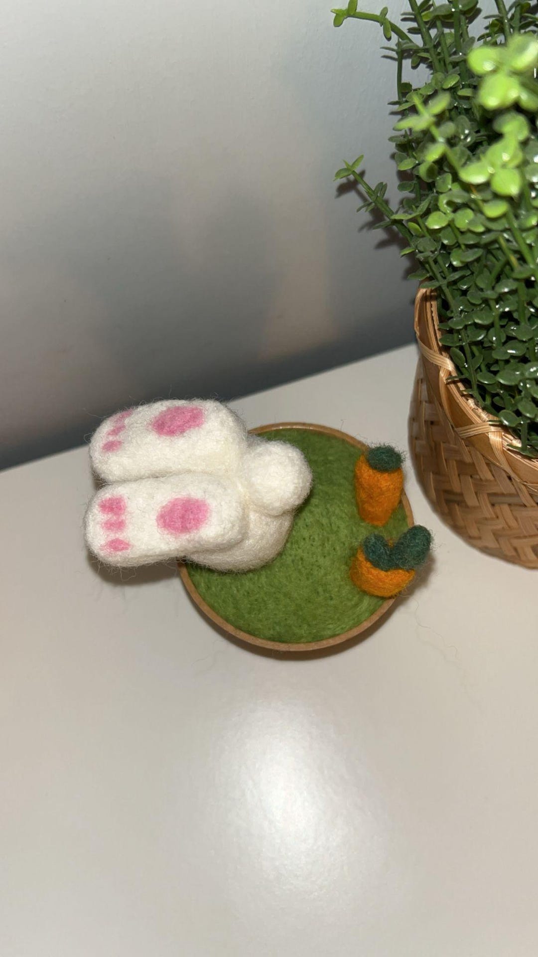 Needlefelt Bunny in Flower Pot - Etsy