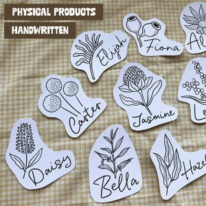 Personalised Event Place Cards with Native Australian Plant Illustrations – Wedding, Party & Special Occasion Name Cards