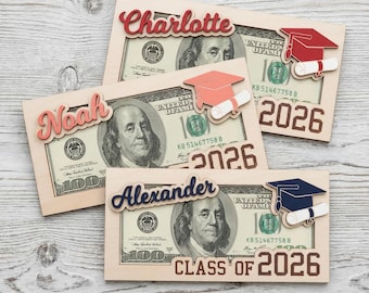 Graduation Money Holder Personalized,Graduation Gift,Class of 2026,High School Graduation,Gift for Graduates,High School Senior MS90