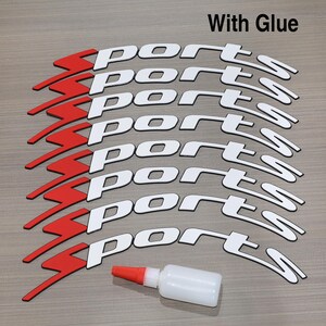 Pegatinas con letras para neumáticos de coche deportivo: 3,17 cm, impermeables, 3D, PVC, juego de 4. Calcomanías de alta calidad para ruedas, el regalo perfecto para un evento deportivo.