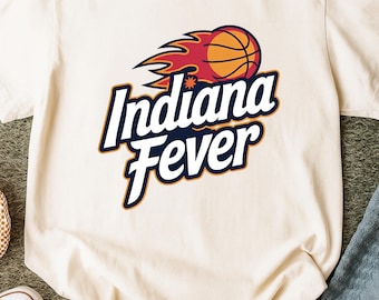 Indiana Fever Inspired Logo PNG, Fever Team Sublimation, Women&#39;s Basketball Digital Design, Retro Custom Gift For Basketball Fans
