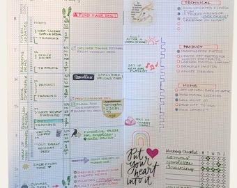 Hobonichi Weeks Style Printable Planner 5mm Grid