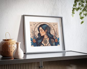 Bohemian Chic Framed Poster, Dreamy Wall Art for Home Decor, Modern Art Print, Perfect Gift for Her, Boho Art