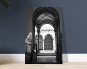 Portugal Architecture Photo Print: Black and White Travel Wall Art