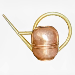Antique Art Deco Copper & Brass Watering Can by Chase