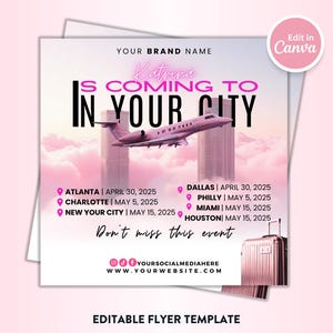 Travel Flyer, makeup hair braids lashes bundles, travel e-flyer, makeup artist, braid installs, traveling makeup, canva