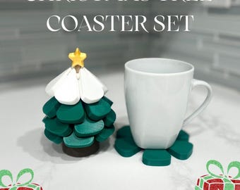 Christmas Tree Coaster Set