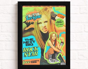 Avril Lavigne Y2K Magazine Poster – Pop-Punk Room Decor